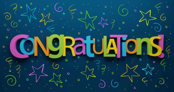 istock 3D render of CONGRATULATIONS! colorful typography 1480244271