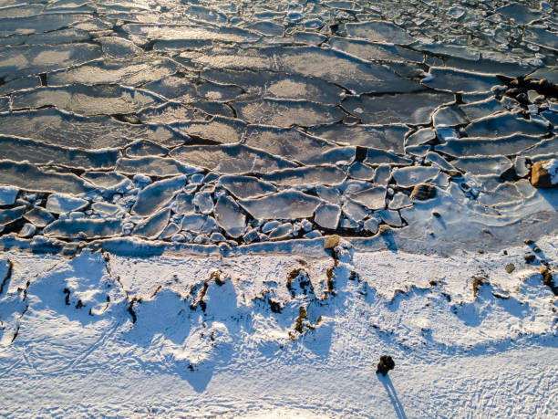 istock Drone view to melting ice at sea 1480245116