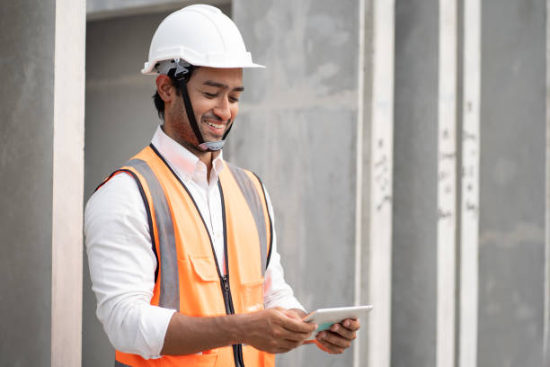 istock Happy Asia engineer man working with tablet at precast factory 1480249413