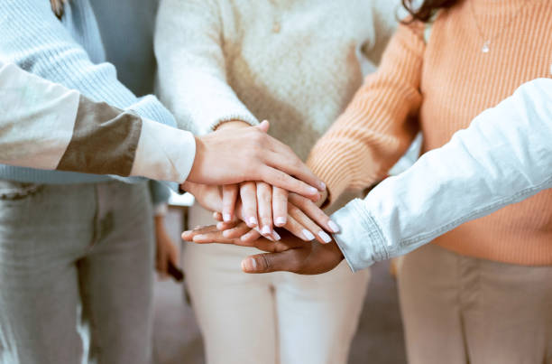 istock Goals, team building or hands of students with support for knowledge or development for future growth. Collaboration, diversity or school pupil with focus or mission in huddle for learning success 1480254688