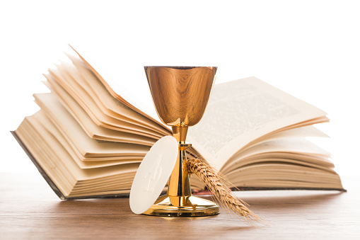 communion chalice on the table