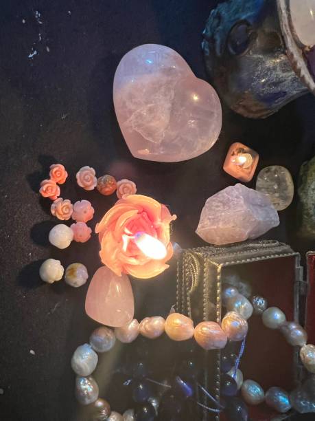 istock Color image with jewelry, gemstone, candle 1480258064