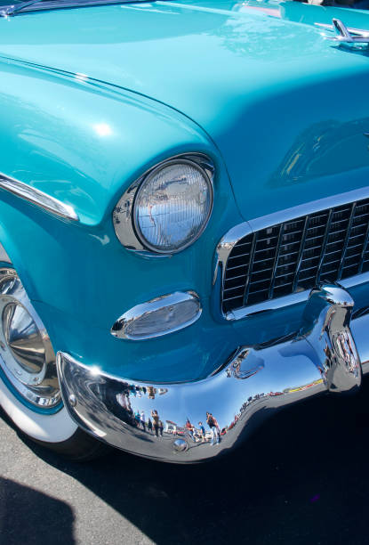 istock Front fender and headlight details on a 1950’s car 1480260763