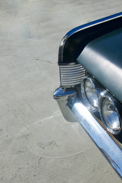 istock Vintage car fender fin details 1480261180