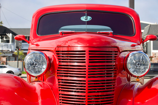 Classic American vitage car 1957. The photo was taken in Winchester, USA  10/25/2022 .