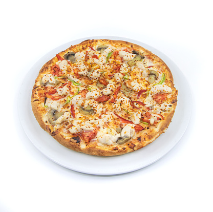 Delicious Italian chicken pizza