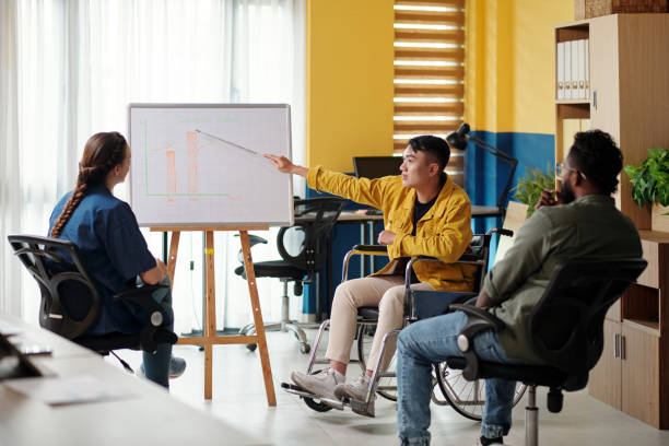 istock Department Manager Pointing at Whiteboard 1480271036
