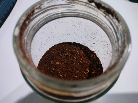 powder Coarse ground coffee in jar