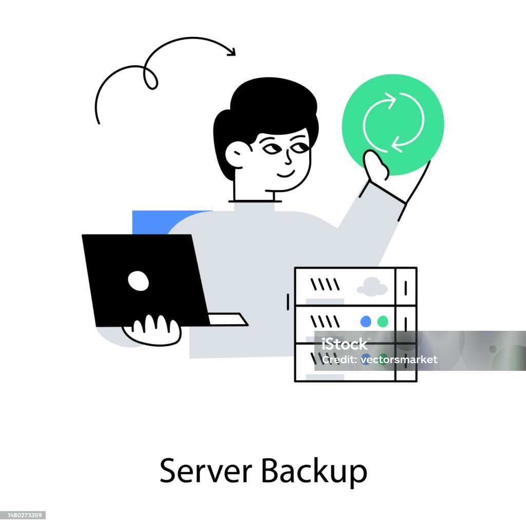 Animation Save Database Server Backup Stock Illustration - Download Image Now - Avatar, Backup ...