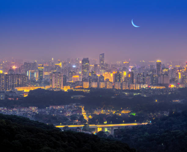 istock Canton Cityscape at Moon Night 1480277465