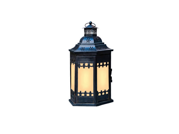 istock Metal flashlight for a candle isolated on a white background 1480283023