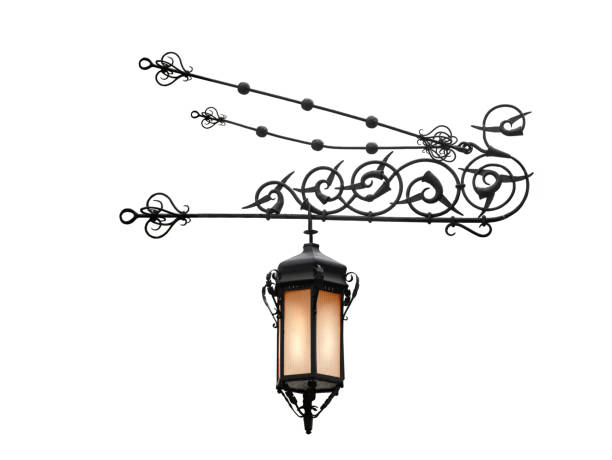 istock vintage street night lamp isolated on white background 1480283981