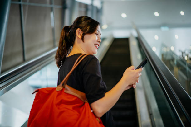 istock Asian Chinese woman using smartphone in subway station 1480284552
