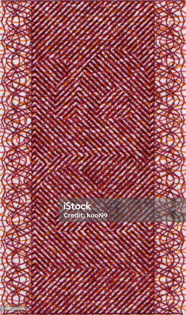 Banknote Pattern Frame Red Frame Pattern Design On Banknote Stock Photo - Download Image Now ...