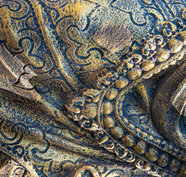 istock Concrete sculpture of fabric on Hindu statue background texture 1480288013