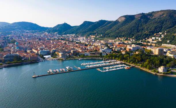 istock Panoramic view from the drone on the city Como. Italy 1480291573