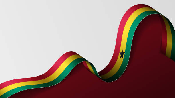istock EPS10 Vector Patriotic Background with the colors of the Ghana flag. 1480292964