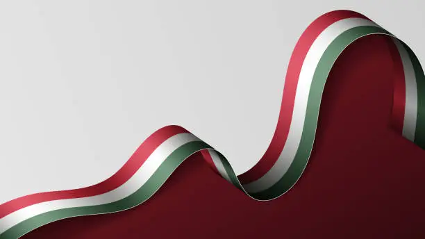 Vector illustration of EPS10 Vector Patriotic Background with Hungary flag colors.