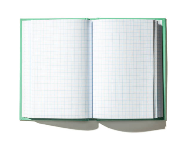 Green Hardcover notepad on white with shadow Green Hardcover notepad on white with shadow. Thif file is cleaned, retouched and contains clipping path. quadrille to stock pictures, royalty-free photos & images