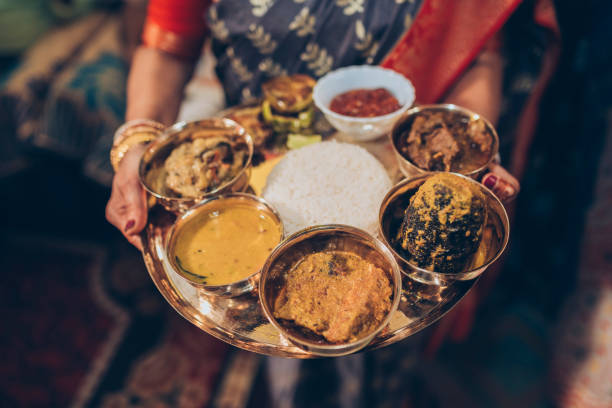 istock Bengali wedding ritual bhat kapor of bride 1480296177