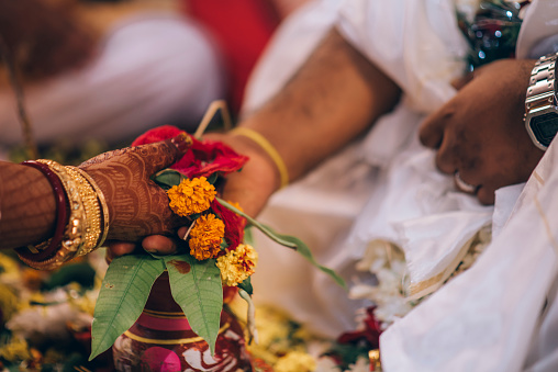 Bengali wedding ritual hindu wedding stock photo