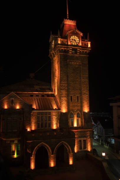 Clock tower of Darjeeling stock photo