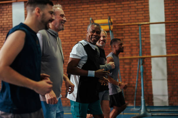 istock Happy friends exercising together. 1480299154