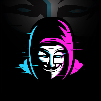Hacker mascot for sports and esports logo. Anonymous E-sports Gaming vector. Hacker Face Musk vector logo. Hoodie Vector logo