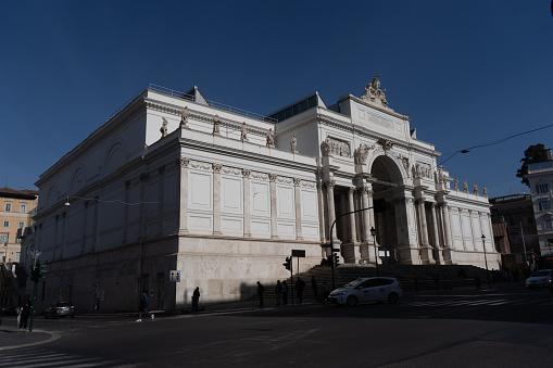 Rome, Italy - March 17, 2023 - Palazzo delle Esposizioni on Via Nazionale, the largest interdisciplinary exhibition area in the centre of Rome
