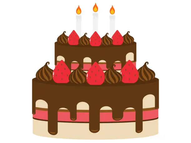 Vector illustration of Festive whole cake