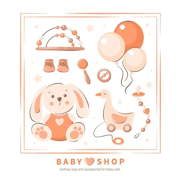 Vector illustration of BABY SHOP 01