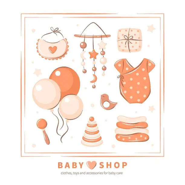 Vector illustration of BABY SHOP 02