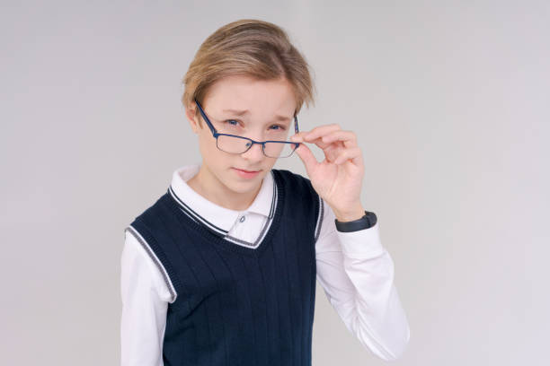 istock Portrait cute school boy. Back to school. Success, bright idea, creative ideas 1480314987