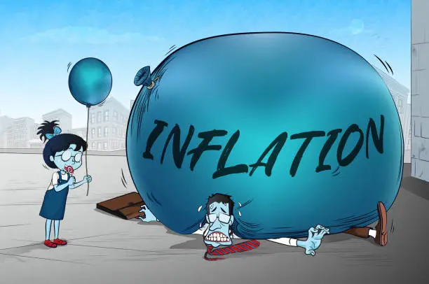 Vector illustration of Inflation