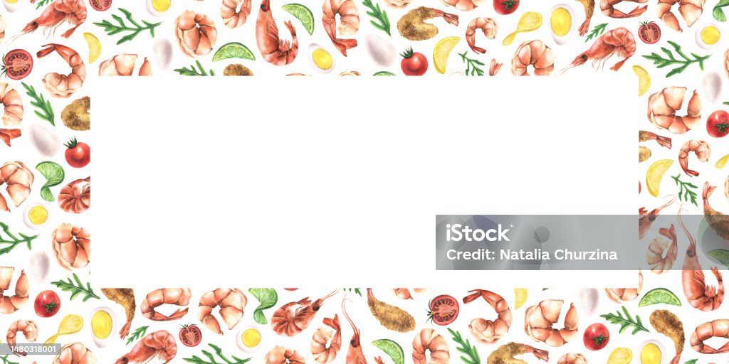 Horizontal Rectangular Frame Empty Template With White Background For ...