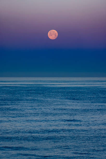 istock Full Moon at Sunrise Over the Pacific Ocean 1480318431