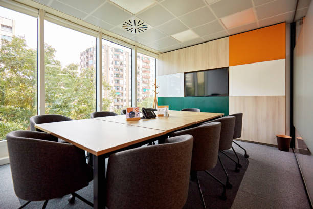 istock Corporate meeting room in modern office 1480321624