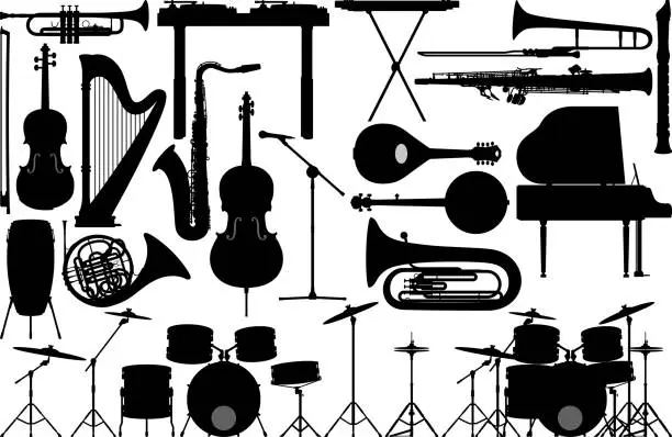 Vector illustration of Musical Instruments
