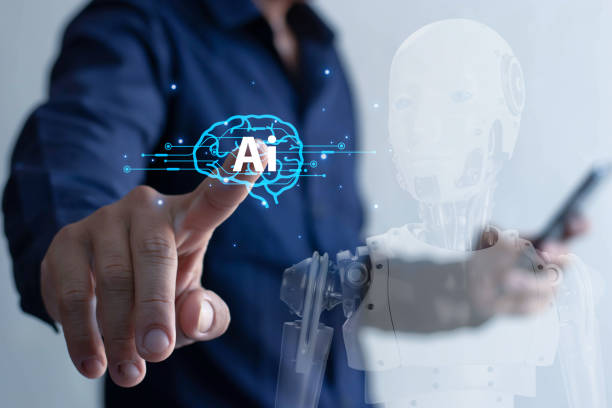 istock Chat ai in mobile phone, smart phone, artificial intelligence of the future, online robot 1480323586