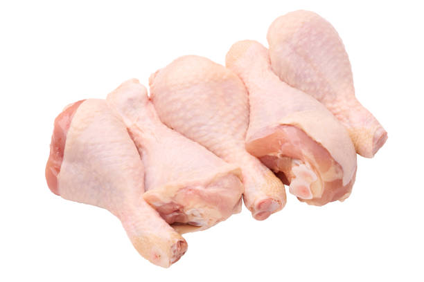 istock Raw chicken legs on white background isolated. Chicken meat. Diet meat. 1480324955