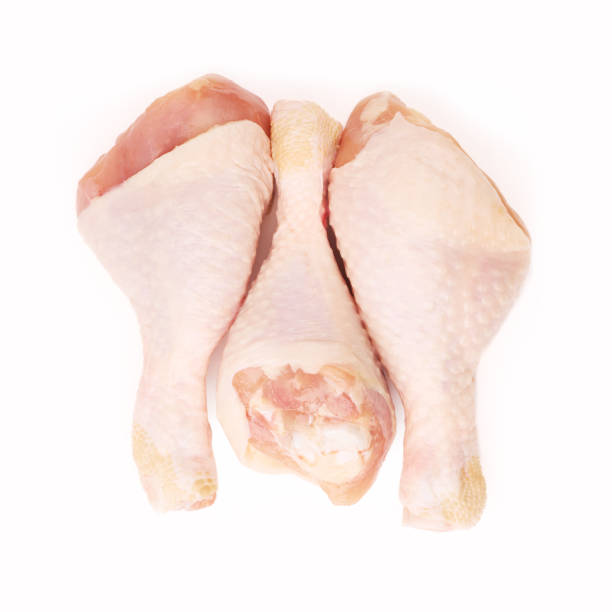 istock Raw chicken legs on white background isolated. Chicken meat. Diet meat. 1480325025