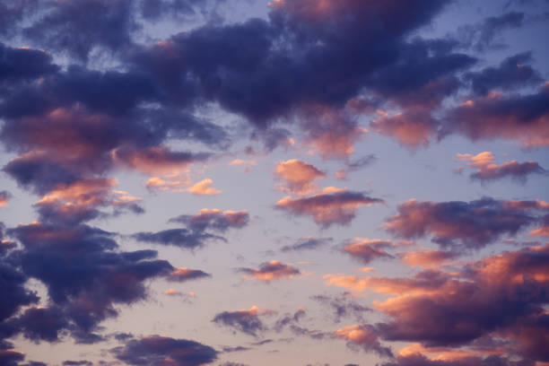 istock Beautiful sunset sky above clouds with dramatic light. Abstract nature background. Dramatic and moody pink, purple and blue cloudy sunset sky 1480326335