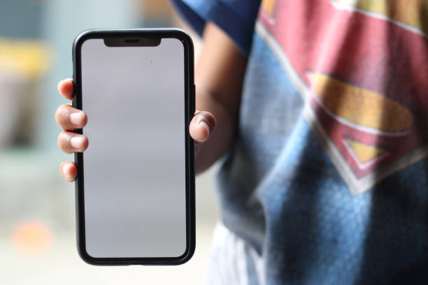 istock Photo of an empty cell phone held in hand 1480331905
