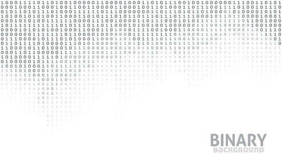 Digital background with binary code by ones and zeros. Simple vector graphic pattern