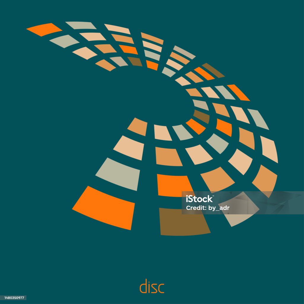 Disk Rectangle Rotating Disk Divided Into Rectangular Sectors Vector Stock ...