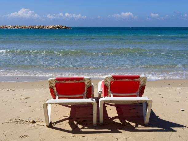 istock Chairs and lounges at the spectacular sandy beach 1480354658