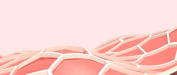 istock Abstract geometric background. Science and technology of medical experiments to develop future treatments on red. futuristic, innovative, digital, software, copy space, banner -3d Rendering 1480356411