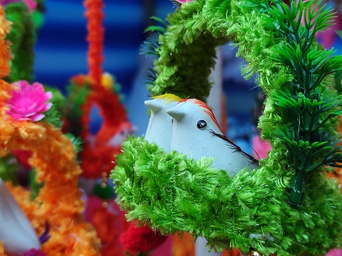 Amor pájaros juguetes para decoraciones del hogar paz, pájaros artificiales pareja photo