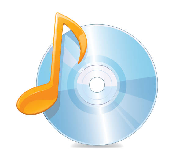 музыкальный cd» - digital video disk stock illustrations