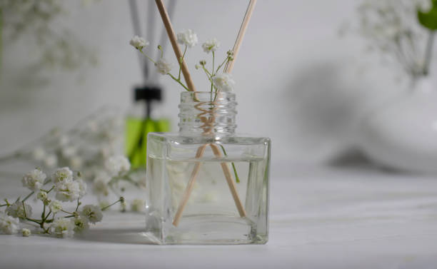 istock Home fragrance flowers on a light background 1480360801